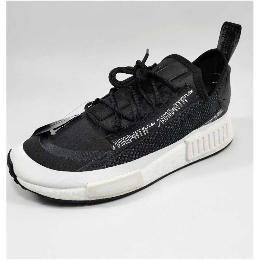 Adidas NMD R1 ATA FL0W Spectoo Sneaker Shoes Men's Black / White H67408 SZ 12